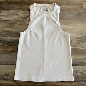 Sold Out Not So Basic White Ribbed Organic Cotton Tank Top – Women’s M